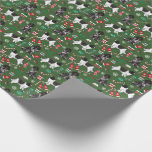 Newfoundland dog christmas holiday wrapping paper