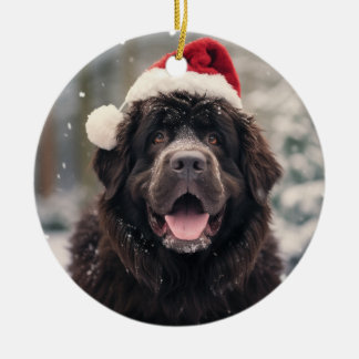 Newfoundland Dog Christmas Keepsake Ceramic Tree Decoration