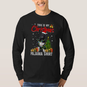 Newfoundland Dog Christmas Lights Puppy Dog T-Shirt