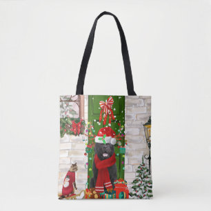 Newfoundland Dog Christmas  Tote Bag