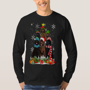 Newfoundland Dog Christmas Tree T-Shirt