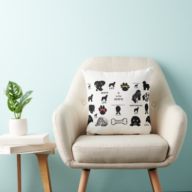 Newfoundland Dog Collage Cushion (Chair)