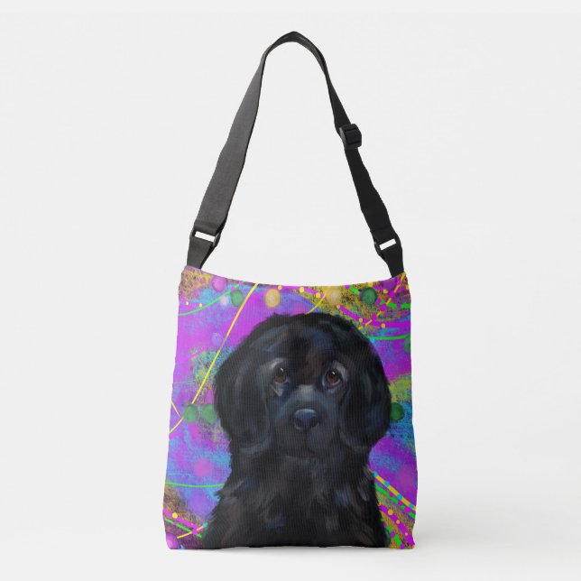 Newfoundland Dog    Crossbody Bag (Front)