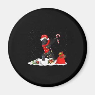 Newfoundland Dog Dabbing Funny Christmas Magnet