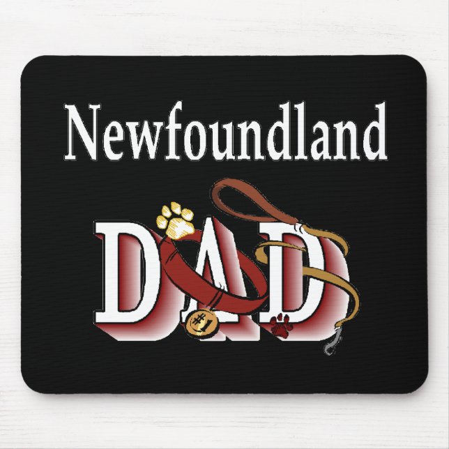 Newfoundland Dog Dad Gifts Mouse Mat (Front)