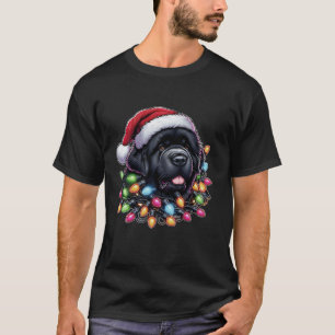 Newfoundland Dog Dog Christmas Hat Xmas  T-Shirt