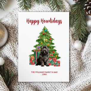 Newfoundland Dog Family Christmas Holiday Card