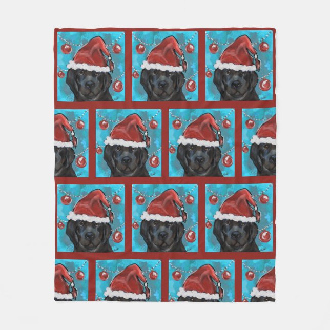 Newfoundland Dog            Fleece Blanket (Front)