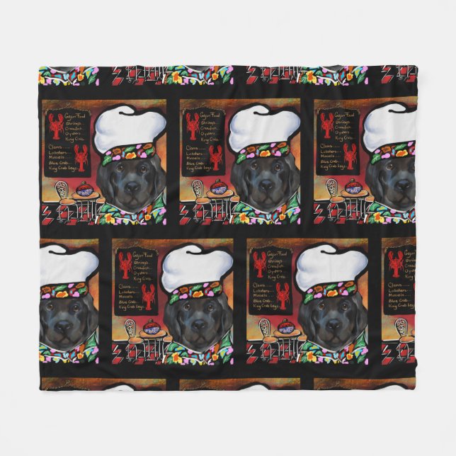 Newfoundland Dog              Fleece Blanket (Front (Horizontal))