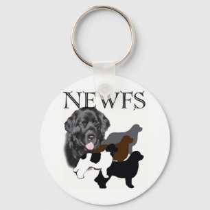 Newfoundland dog four colours key ring