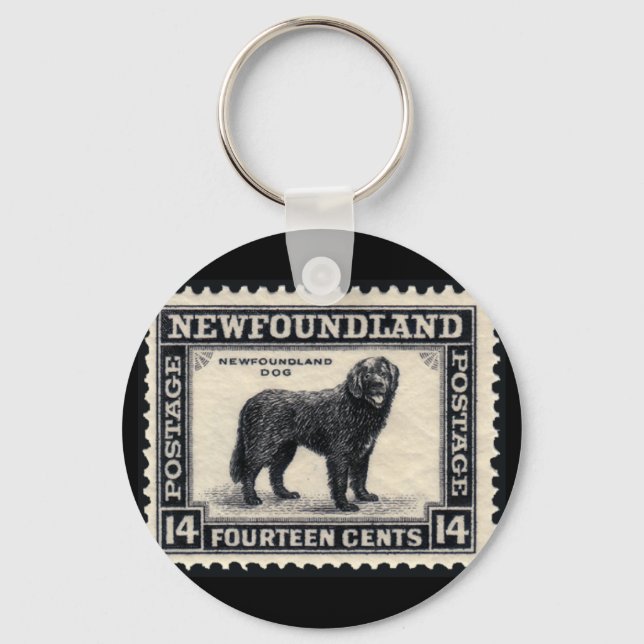Newfoundland Dog Gifts Key Ring (Front)