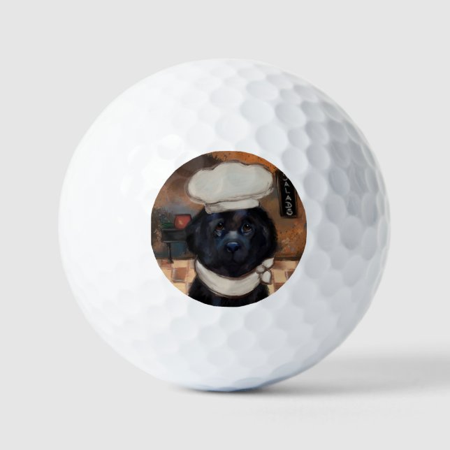 Newfoundland Dog         Golf Balls (Front)
