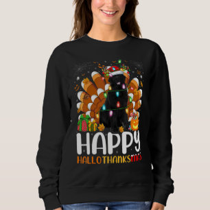 Newfoundland Dog Halloween Christmas Happy Halloth Sweatshirt