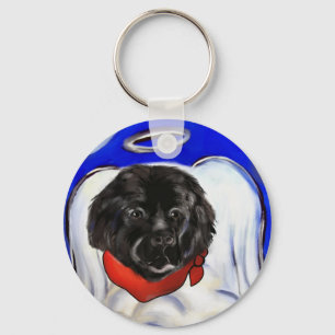 Newfoundland Dog Key Ring