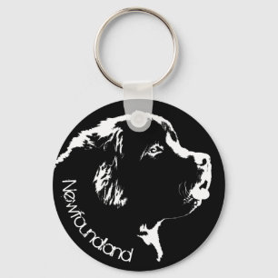 Newfoundland Dog Keychain Custom Pup Dog Keychain
