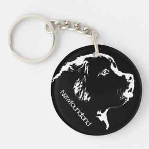 Newfoundland Dog Keychain Custom Pup Dog Keychain