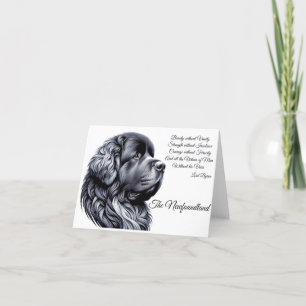 Newfoundland Dog Lord Byron Quote Note Card