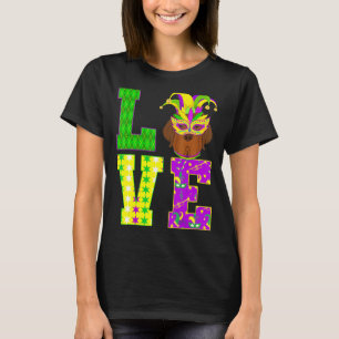 Newfoundland Dog Lover I Love Mardi Gras Costume M T-Shirt