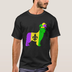 Newfoundland Dog Mardi Gras Carnivals Funny Puppy T-Shirt