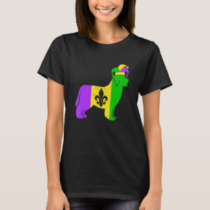 Newfoundland Dog Mardi Gras Carnivals Funny Puppy  T-Shirt