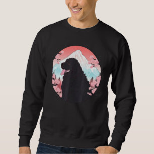 Newfoundland Dog Mount Fuji Funny Landmark Sweatshirt