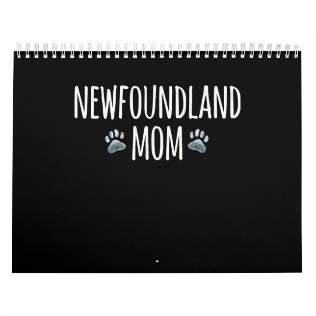 Newfoundland dog mum | dog lover paws gift calendar (Cover)