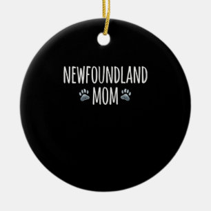 Newfoundland dog mum dog lover paws gift ceramic tree decoration