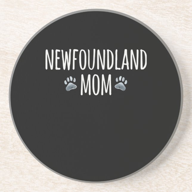 Newfoundland dog mum | dog lover paws gift coaster (Front)