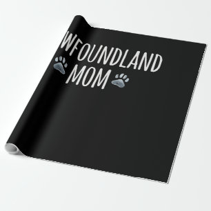 Newfoundland dog mum dog lover paws gift wrapping paper