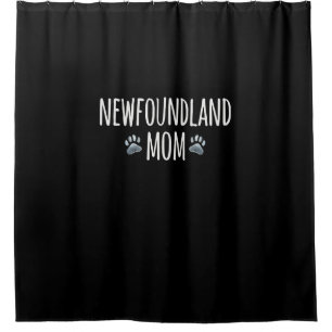 Newfoundland dog mum   Dog paws design Shower Curtain
