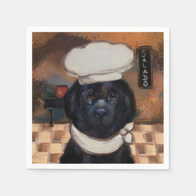 Newfoundland Dog  Napkin (Front)