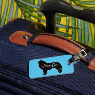 Newfoundland Dog Newfie Love Custom Luggage Tag