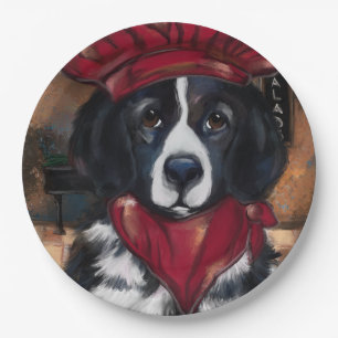 Newfoundland Dog Paper Plate
