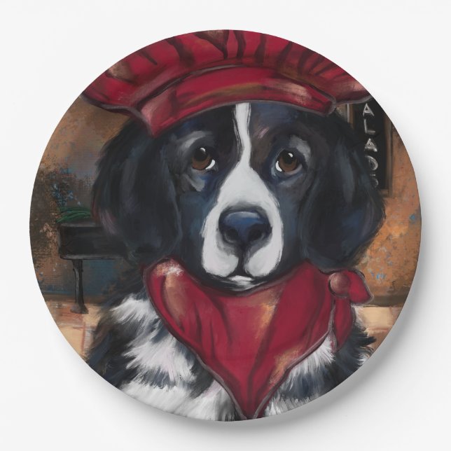Newfoundland Dog       Paper Plate (Front)