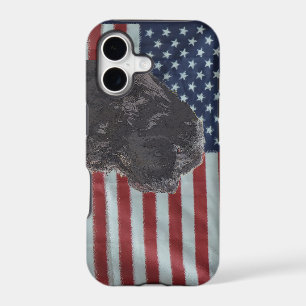 Newfoundland Dog Patriotic phone case
