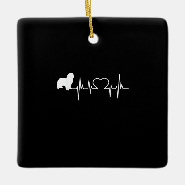 Newfoundland dog present | Animal Lover Gift Ceramic Ornament (Front)