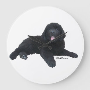 Newfoundland Dog Puppy Wall Clock