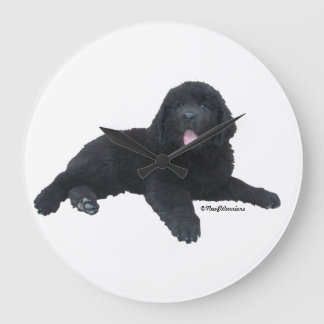 Newfoundland Dog Puppy Wall Clock