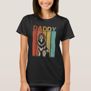 Newfoundland Dog Retro Vintage Daddy Graphic Fathe T-Shirt