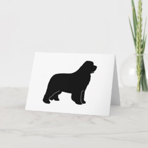 Newfoundland dog silhouette card