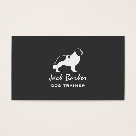 Newfoundland Dog Silhouette - Landseer Business Card