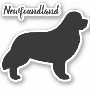 Newfoundland Dog Silhouette Newf Vinyl Sticker