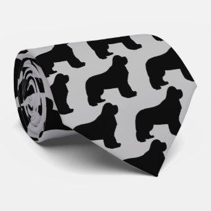 Newfoundland Dog Silhouette Tie