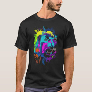Newfoundland Dog Splash Art Colorful T-Shirt