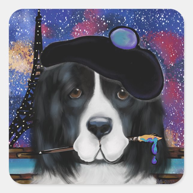 Newfoundland Dog Square Sticker (Front)