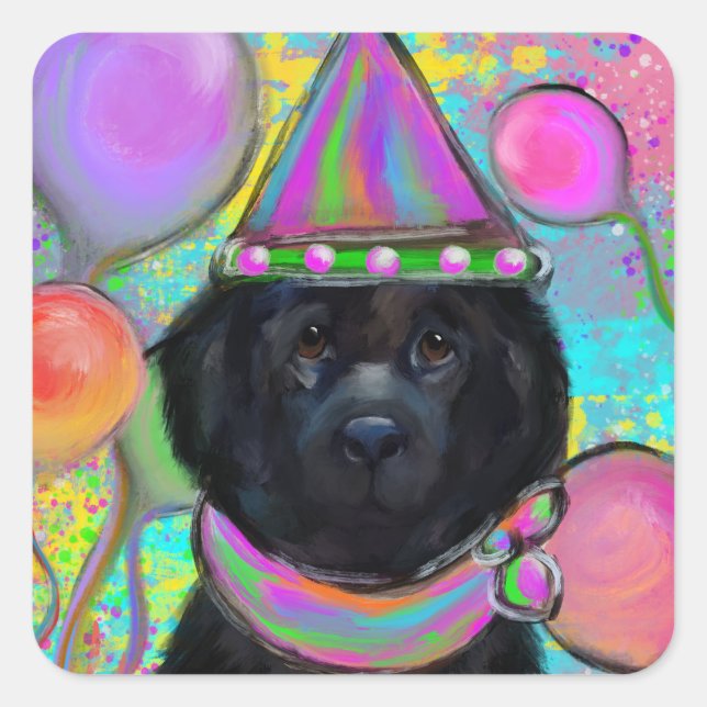 Newfoundland Dog        Square Sticker (Front)