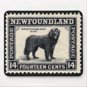 Newfoundland Dog Stamps Gifts Mouse Mat