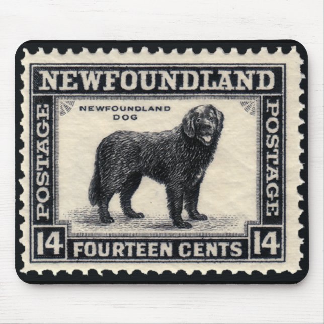 Newfoundland Dog Stamps Gifts Mouse Mat (Front)