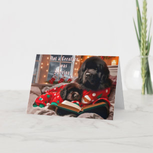 Newfoundland Dog Storytime Christmas Card