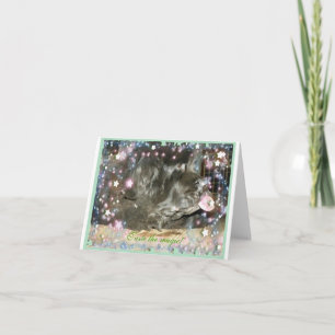 Newfoundland Dog Taste the magic Card